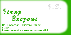 virag baczoni business card